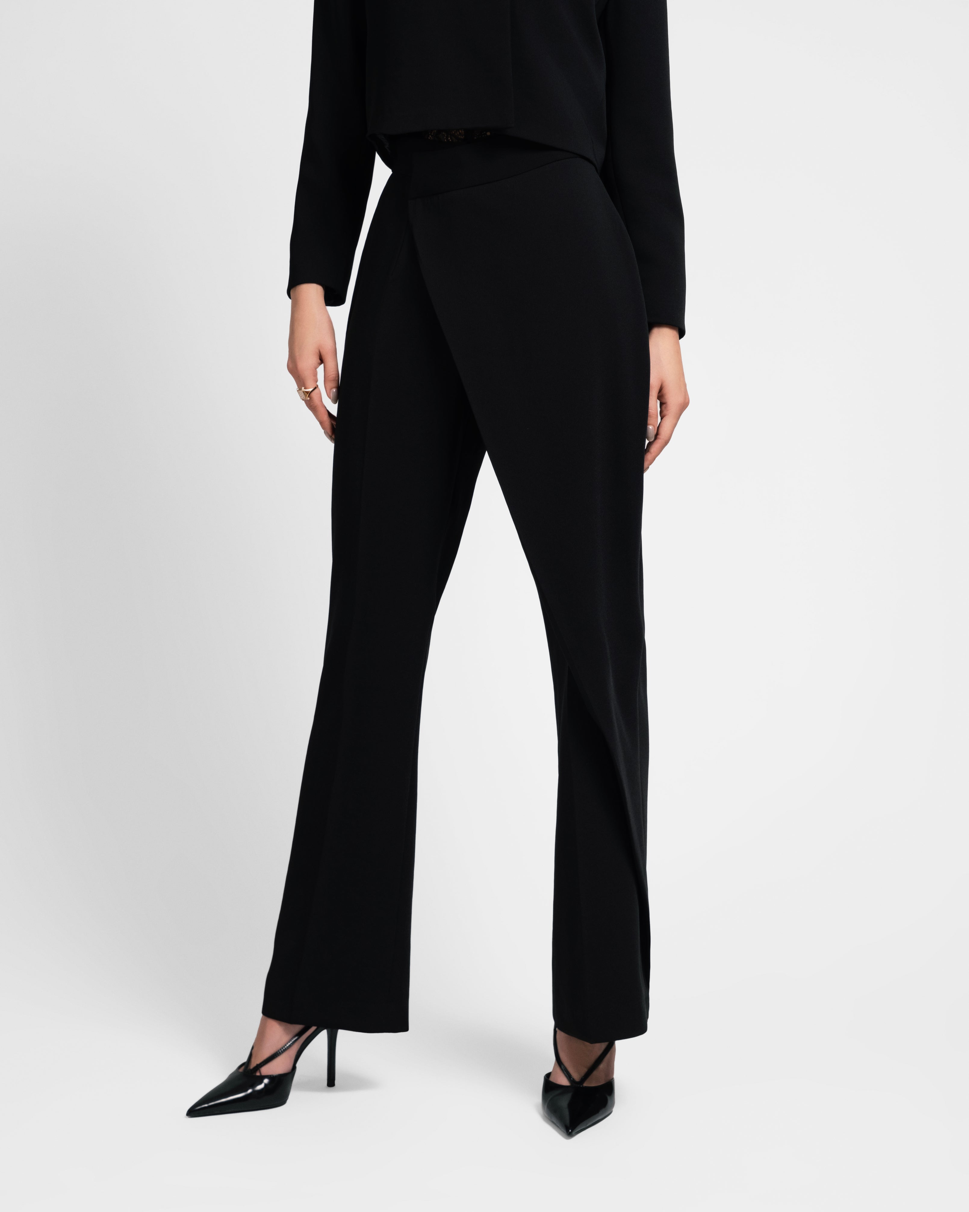 ASYMMETRIC DRAPE SUIT